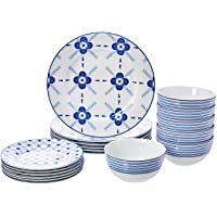 Los mejores  - AmazonBasics - Vajilla de 18 piezas- Cottage- 6 servicios